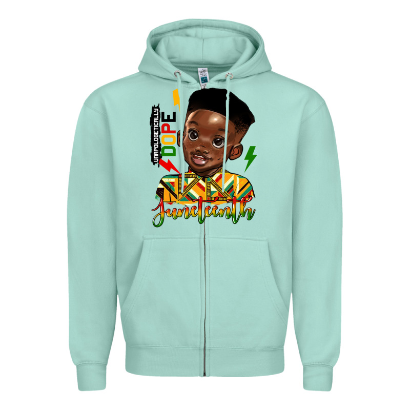 Juneteenth Black Boy Zipper Hoodie by HRA Design Shop | Teevron