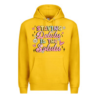 Lemon staying delulu is the solulu Premium Hoodie - MaliasSmallBusiness
