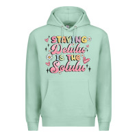 Seafoam staying delulu is the solulu Premium Hoodie - MaliasSmallBusiness