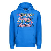 True Royal staying delulu is the solulu Premium Hoodie - MaliasSmallBusiness