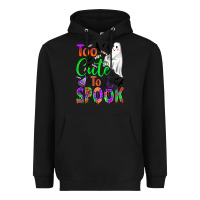 Black too cute to spook Heavyweight Hoodie - BundleAndBundleShop