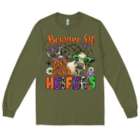 Army Green beware of heifers Long Sleeve Tee - Zillion Design Studio