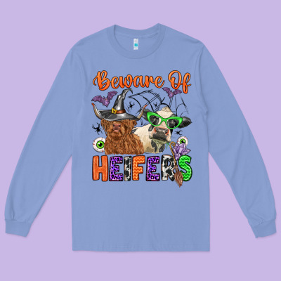 Beware Of Heifers Long Sleeve Tee Designed By Zillion Design Studio