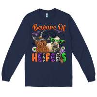 Navy beware of heifers Long Sleeve Tee - Zillion Design Studio