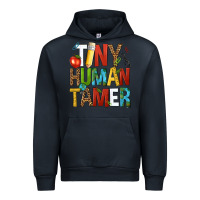 Navy tiny human tamer Urban Hoodie - NancyCooperArtShop