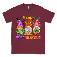 Burgundy happy hallothanksmas gnomes Classic Tee - texasbilliewilder