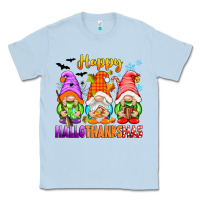Dusty Blue happy hallothanksmas gnomes Classic Tee - texasbilliewilder