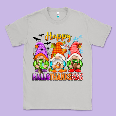 Happy Hallothanksmas Gnomes Classic Tee Designed By Texasbilliewilder