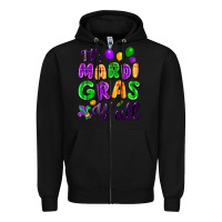 Black it's mardi gras y'all Zipper Hoodie - FaDigitalArtStudio