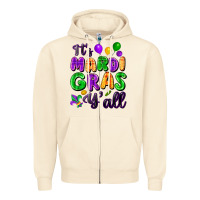 Sandshell it's mardi gras y'all Zipper Hoodie - FaDigitalArtStudio