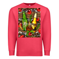 Cardinal beer bottles with wheat and barley Premium Sweatshirt - AdoDesignShop