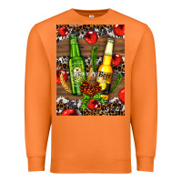 Carrot beer bottles with wheat and barley Premium Sweatshirt - AdoDesignShop
