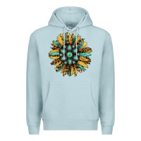 Blue Mist Gemstone Sunflower Premium Hoodie - RanaPortraitStore