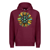 Burgundy Gemstone Sunflower Premium Hoodie - RanaPortraitStore