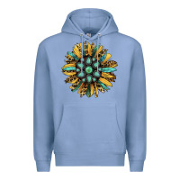 Colony Blue Gemstone Sunflower Premium Hoodie - RanaPortraitStore