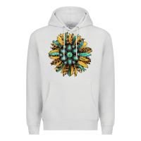 Dove Grey Gemstone Sunflower Premium Hoodie - RanaPortraitStore
