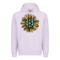 Lilac Gemstone Sunflower Premium Hoodie - RanaPortraitStore