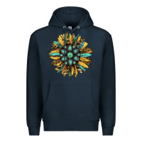 Navy Gemstone Sunflower Premium Hoodie - RanaPortraitStore