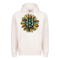 Pale Pink Gemstone Sunflower Premium Hoodie - RanaPortraitStore