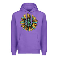 Purple Gemstone Sunflower Premium Hoodie - RanaPortraitStore