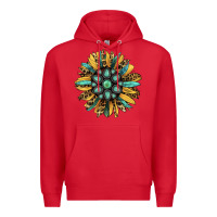Red Gemstone Sunflower Premium Hoodie - RanaPortraitStore