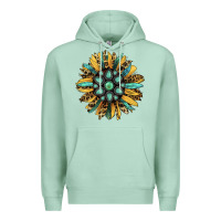 Seafoam Gemstone Sunflower Premium Hoodie - RanaPortraitStore