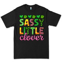 Black sassy little clover st patrick s day Premium Tee - Artiststas