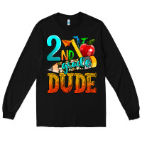 Black 2nd grade dude Long Sleeve Tee - texasbilliewilder