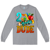 Heather Grey 2nd grade dude Long Sleeve Tee - texasbilliewilder
