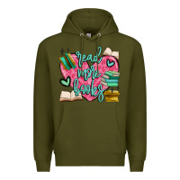 Army Green read more books Premium Hoodie - MaliasSmallBusiness