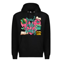 Black read more books Premium Hoodie - MaliasSmallBusiness
