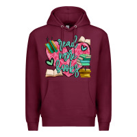 Burgundy read more books Premium Hoodie - MaliasSmallBusiness