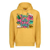 Mustard read more books Premium Hoodie - MaliasSmallBusiness
