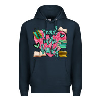 Navy read more books Premium Hoodie - MaliasSmallBusiness