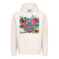 Pale Pink read more books Premium Hoodie - MaliasSmallBusiness