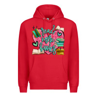 Red read more books Premium Hoodie - MaliasSmallBusiness