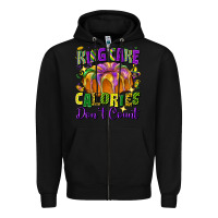 Black king cake calories don't count Zipper Hoodie - FaDigitalArtStudio