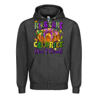 Charcoal Heather king cake calories don't count Zipper Hoodie - FaDigitalArtStudio