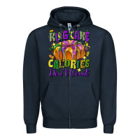 Navy king cake calories don't count Zipper Hoodie - FaDigitalArtStudio