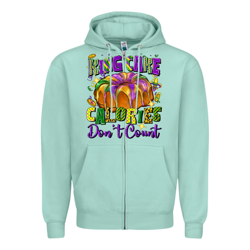 King Cake Calories Don't Count Zipper Hoodie by FaDigitalArtStudio | Teevron