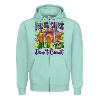 Seafoam king cake calories don't count Zipper Hoodie - FaDigitalArtStudio