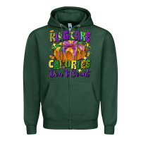 Sports Green king cake calories don't count Zipper Hoodie - FaDigitalArtStudio