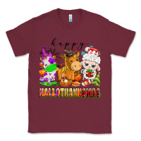 Burgundy happy hallothanksmas farm animals Classic Tee - texasbilliewilder