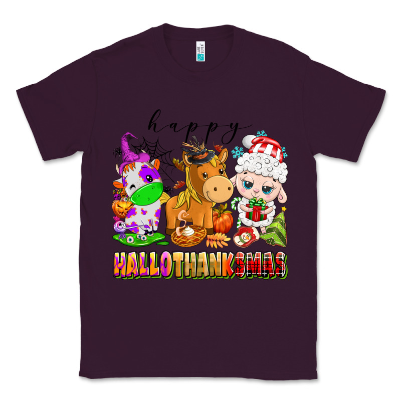 Happy Hallothanksmas Farm Animals Classic Tee by texasbilliewilder | Teevron