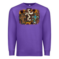 Purple cross background Premium Sweatshirt - JahusDesignShop