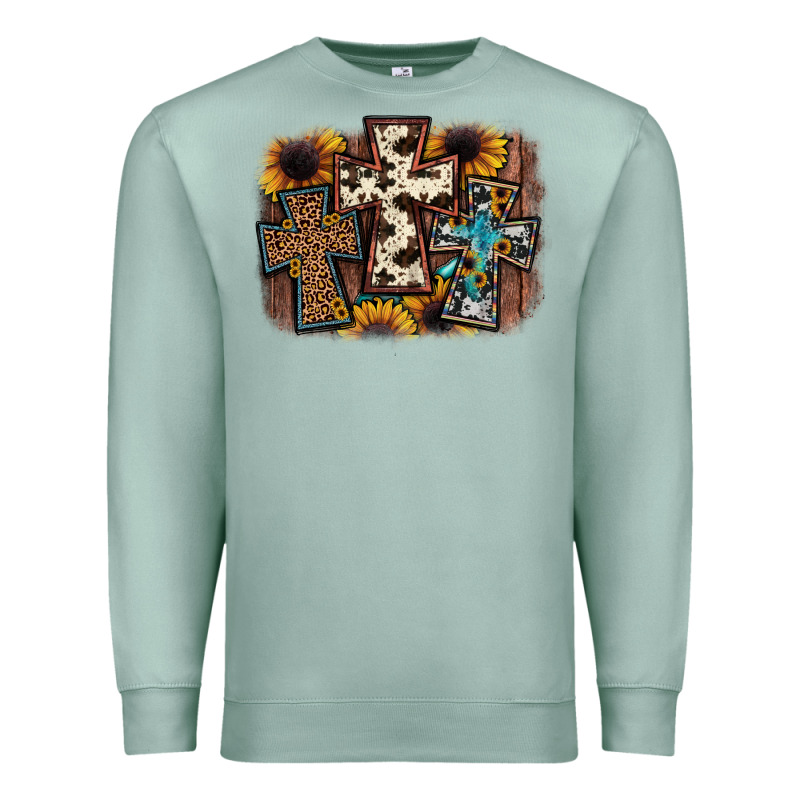 Cross Background Premium Sweatshirt by JahusDesignShop | Teevron