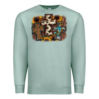 Seafoam cross background Premium Sweatshirt - JahusDesignShop