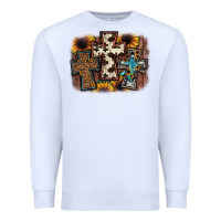 White cross background Premium Sweatshirt - JahusDesignShop