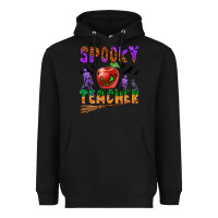 Black spooky teacher Heavyweight Hoodie - BundleAndBundleShop