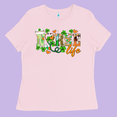 St.patricks Nurse Life Ladies Tee Designed By Barkaloodesign